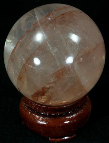 Polished Hematoid (Harlequin) Quartz Sphere #32102
